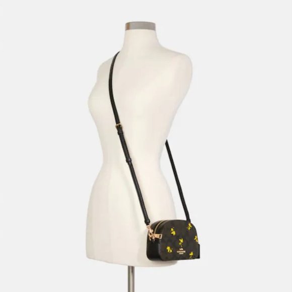 NWT Coach x Peanuts Mini Serena Crossbody in Signature  Coach X Peanuts Mini Serena Crossbody In Signature Canvas With Woodstock Print